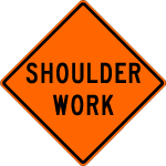 Shoulder Work Sign - W21-5